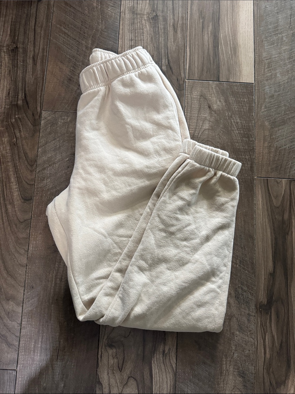 Women’s Cream Fleece Jogger Pants - Soft Cozy Bottoms